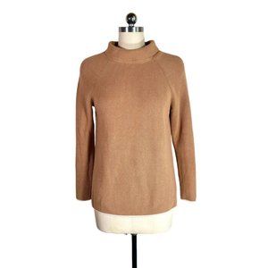 SOLD talbots tan 100% pima cotton ribbed knit sweater Mp petite medium